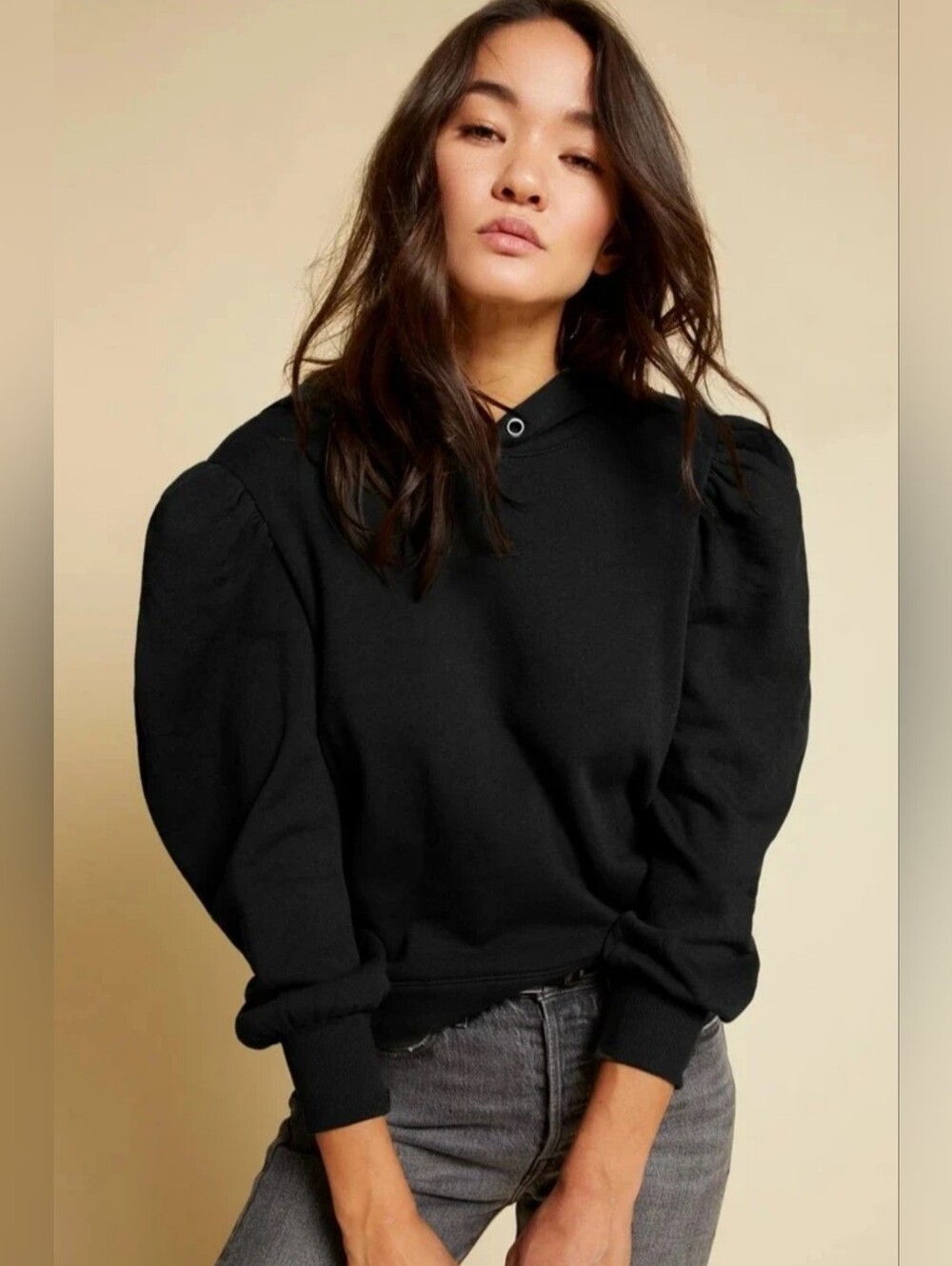 NATION LTD Davina Cropped Hoodie Sz. XS $208 NWT